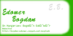 edomer bogdan business card